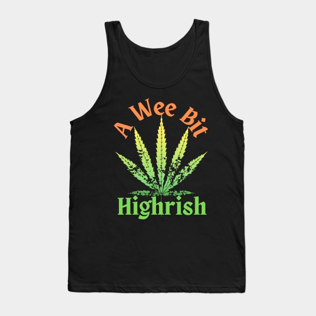 A Wee Bit Highrish Hamp Leaf Tank Top by FrogandFog